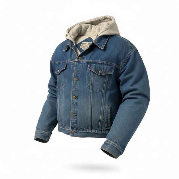 Himalaya Outfitters Other - Himalaya Outfitters Mens Hooded Denim Jacket Blue Workwear Size 3X Big